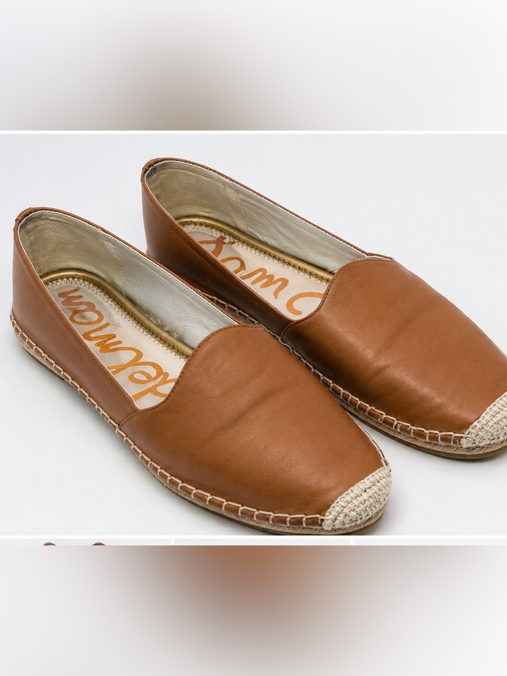 Sam Edelman Leather Espadrille Flats – Tan – Women's 10.5